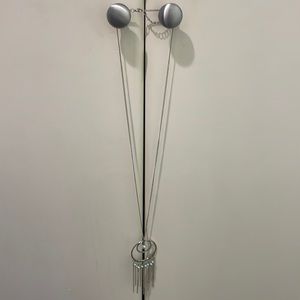 Long turquoise pearl necklace